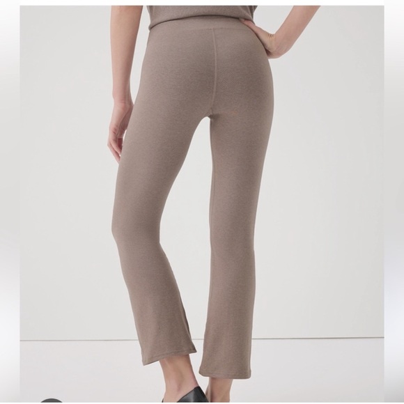 Pact On The Go To Legging Women's Deep Taupe Heather PureFit Bootcut - Cropped S - Picture 2 of 11